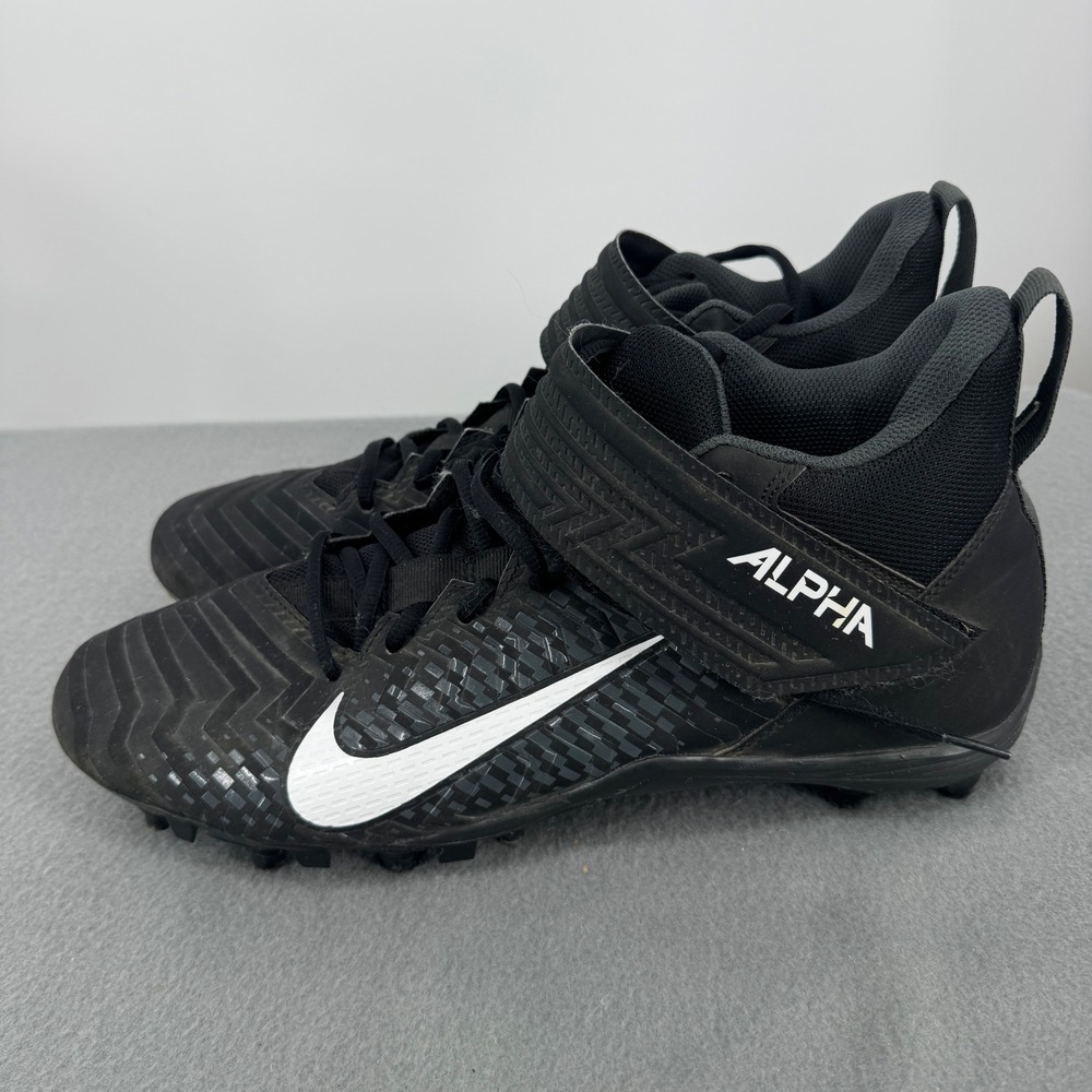 Nike Alpha Menace Varsity 2 Mens 12 Football Cleats Black White AQ8154-001